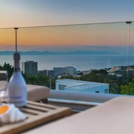 Flyviewflatsblue Privatehottub With Seaview Ixia (Rhodes)